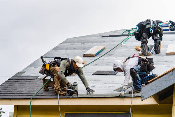Professional Gutter Installation technician working in Nineveh, PA